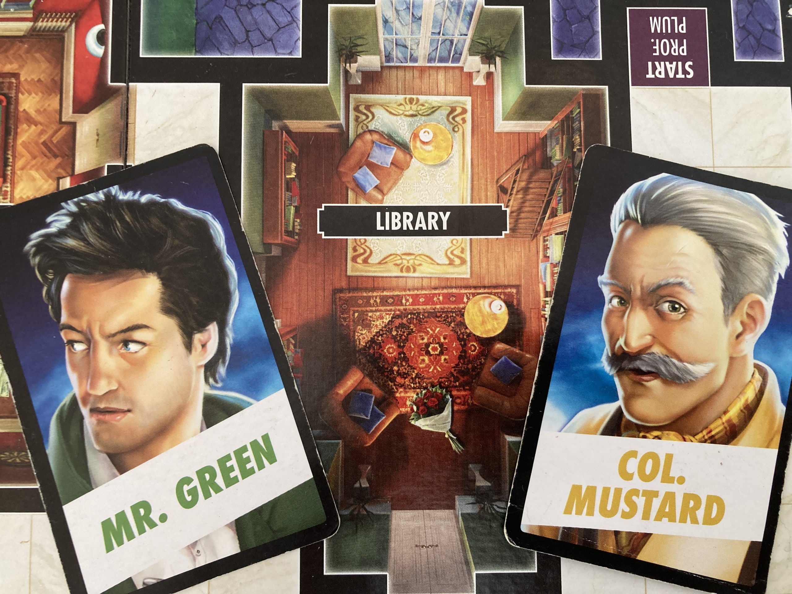 Professor Plum and Mr. Green in the library of Bliss cruise
