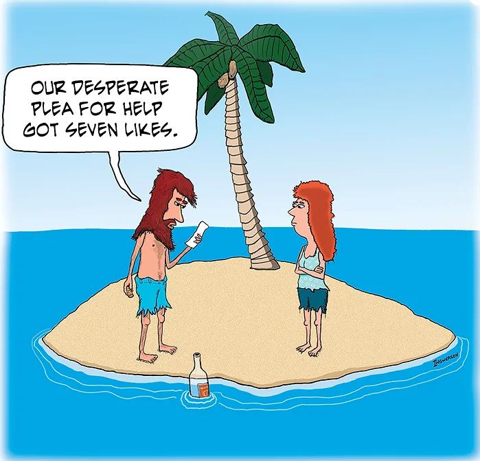 Comic about couple stranded on desert island