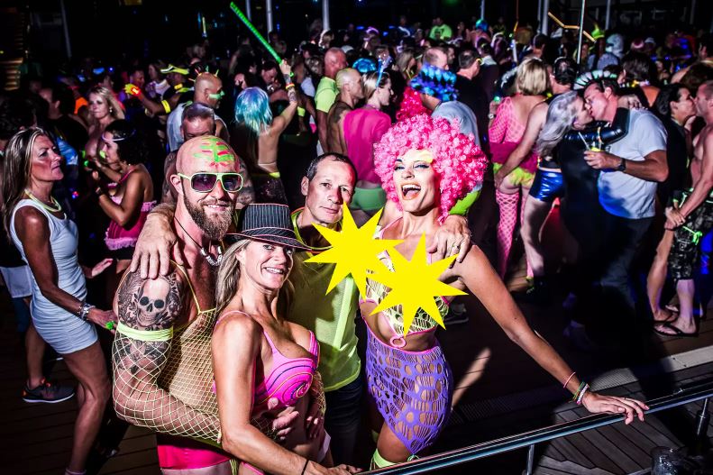 Bliss swinger cruise glow party dancing
