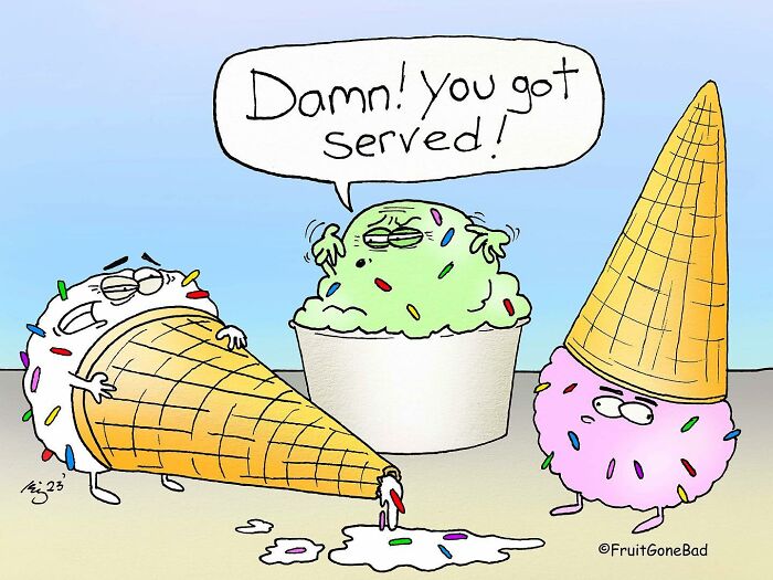 Funny dirty vanilla ice cream comic