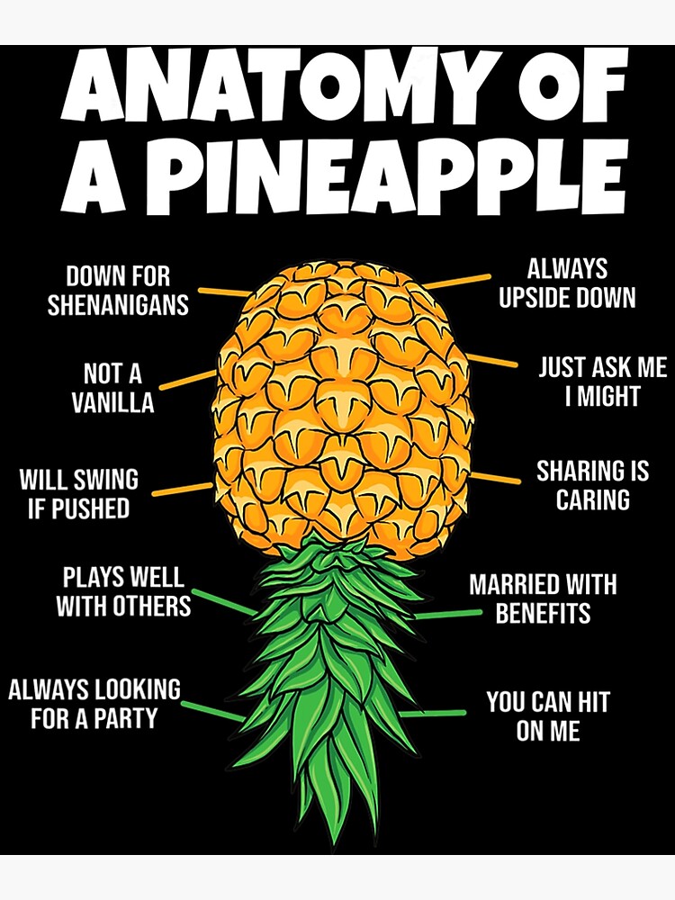 anatomy of an upside down pineapple graphic