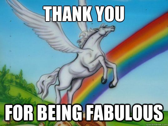 Thank you fabulous unicorns graphic