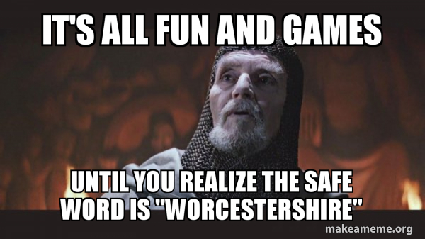 Safe word funny meme