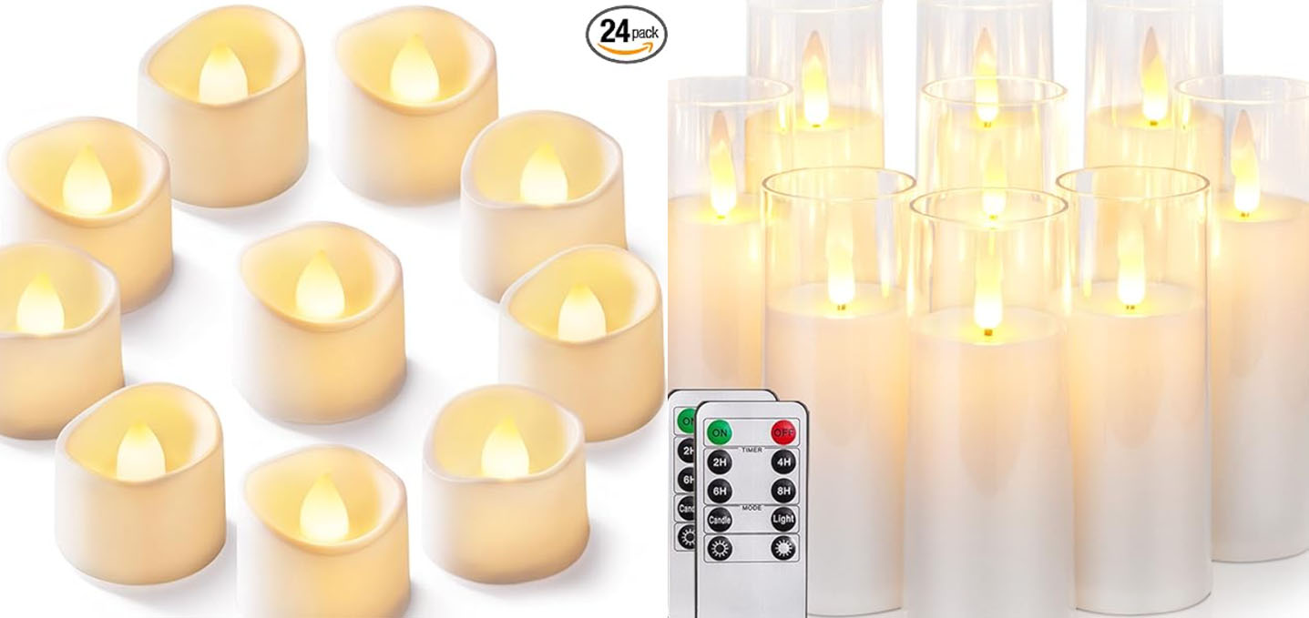 Amazon flameless candles to make a sexy hotel room