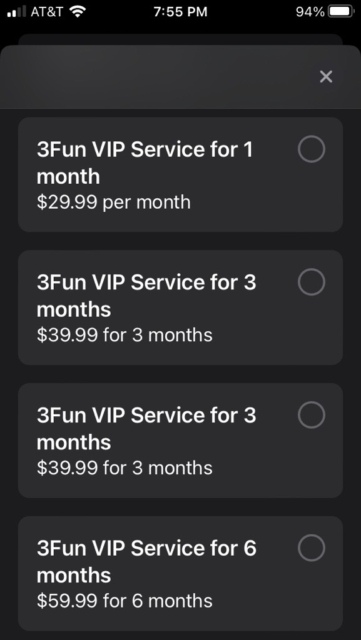 3fun review premium subscription pricing