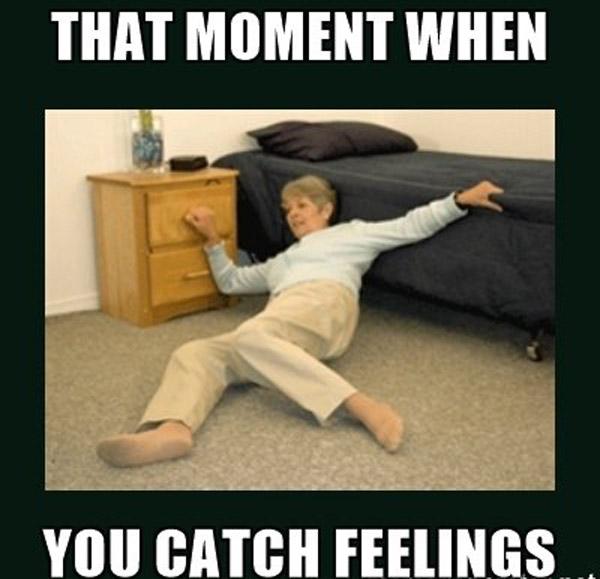 catching feelings funny meme