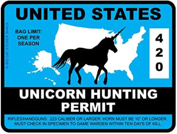 unicorn hunting funny permit meme